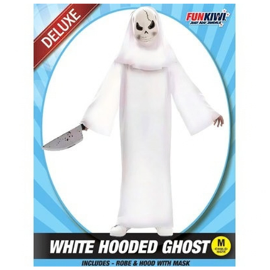 Deluxe Costume - White Hooded Ghost Child