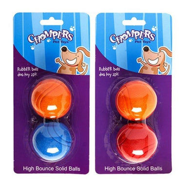 Dog Toy Solid Rubber Balls 2pk