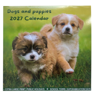 Dogs & Puppies Square Calendar 30.5 x 30.5cm