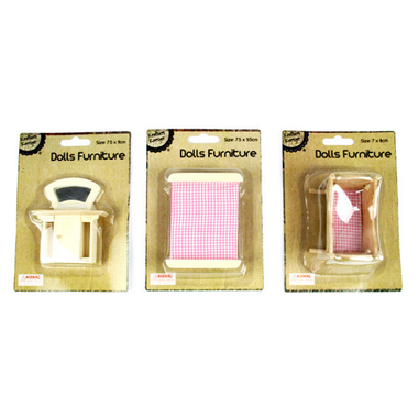 Dolls Furniture - Bed, Dresser, Cot - 1pc