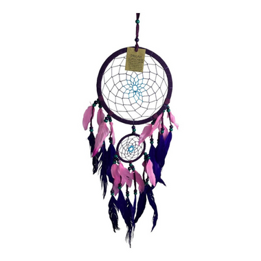 Dream Catcher - Purple 2 Hoop 16cm