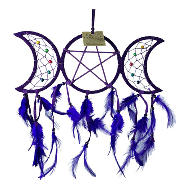 Dream Catcher - Triple Moon Purple 30cm