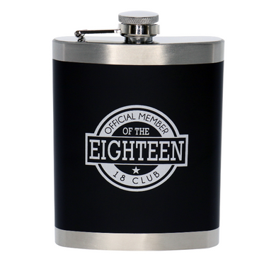 Eighteen 7oz Hip Flask - Stainless Steel