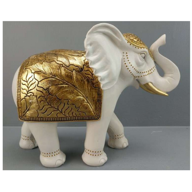 Elephant White and Gold