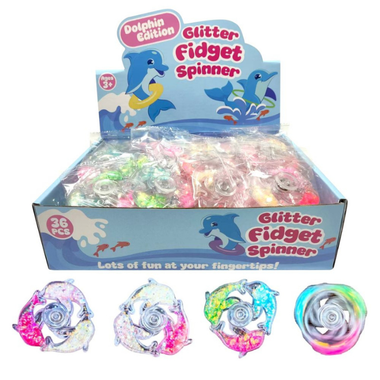 Fidget Spinner Glitter Dolphin