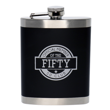 Fifty 7oz Hip Flask - Stainless Steel