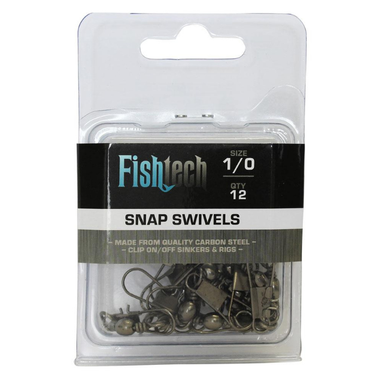 Fishtech 1/0 Snap Swivel 12pc