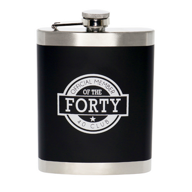 Forty 7oz Hip Flask - Stainless Steel