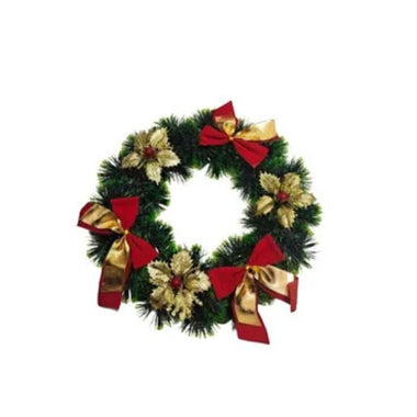 Garland Wreath Gold Flowers 25cm