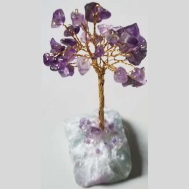 Gemstone Tree Amethyst with Crystal Base Small