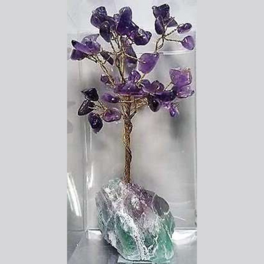 Gemstone Tree Crystal Base Amethyst Large
