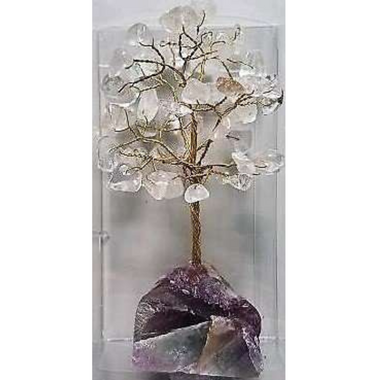 Gemstone Tree Crystal Base Clear Quartz Large