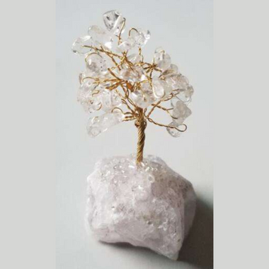Gemstone Tree Crystal Base Clear Quartz Small