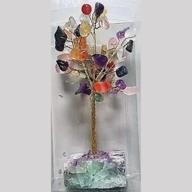 Gemstone Tree Crystal Base Mixed Large