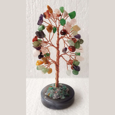 Gemstone Tree Mixed Agate Base