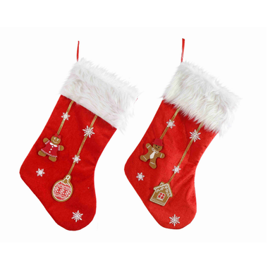 Gingerbread Deco Stocking 53cm