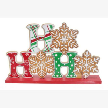 Gingerbread Snowflake Hohoho Sign