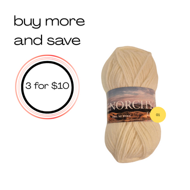 Glenorchy 100% NZ Wool 01 Cream