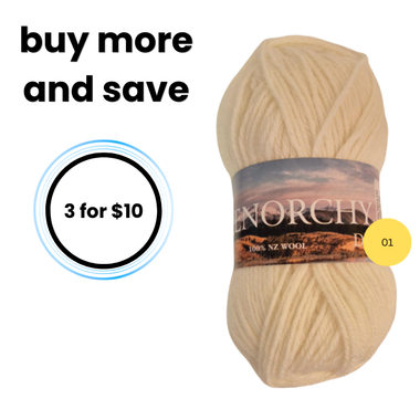 Glenorchy 100% NZ Wool 01 Cream