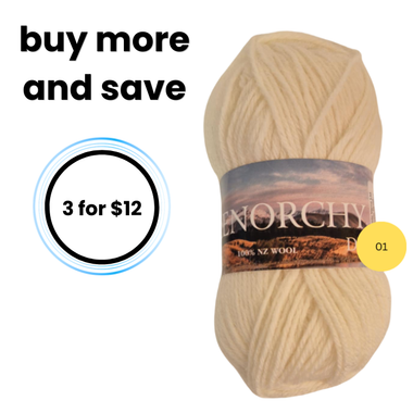 Glenorchy 100% NZ Wool 01 Cream