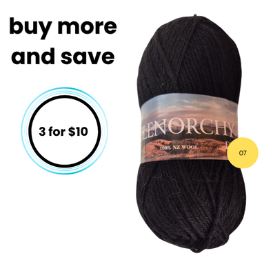 Glenorchy 100% NZ Wool 07 Black