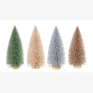 Glitter Spiky Tree Naturals 14cm Assorted