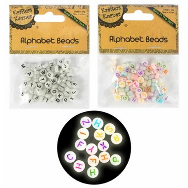 Glow in the Dark Alphabet Beads
