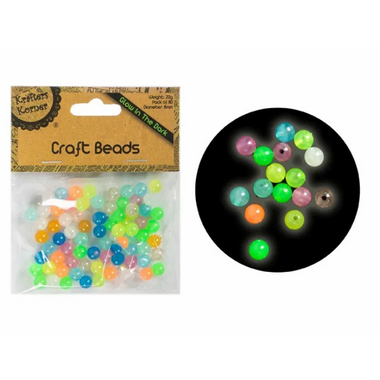Glow in the Dark Circle Beads 20g
