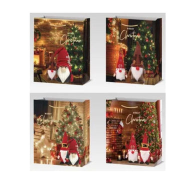 Gnome Christmas Glitter Gift Bag 40x 30x 12cm