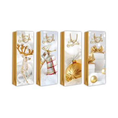Gold Christmas Wine Bag 12.8x 36x8.2cm