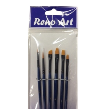 Golden Synthetic Paint Brush 6pc Small Set