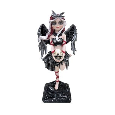 Goth Angel Holding Skull