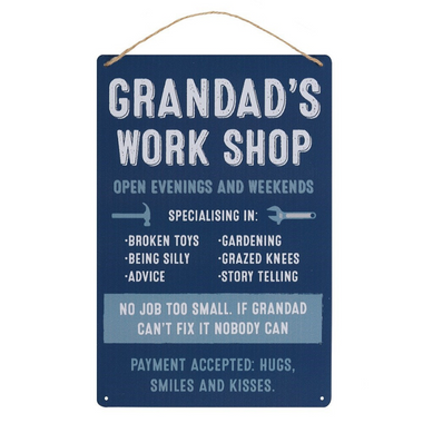 Grandads Work Shop Metal Sign
