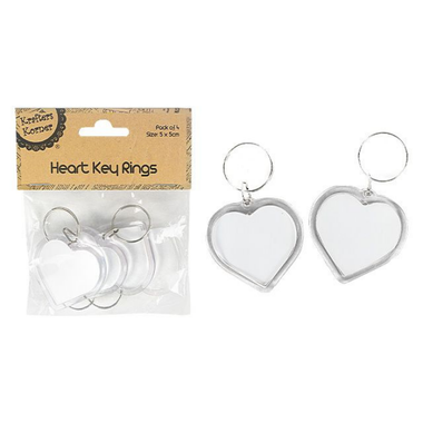 Heart Keyrings 4pc