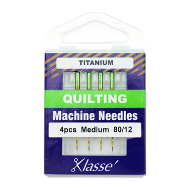 Klasse Machine Needle Quilting-Titanium Size 80-12 4pc