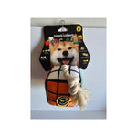 Magic Cube Plush Pet Toy with Rope