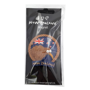 Magnet NZ Kiwi with Flag