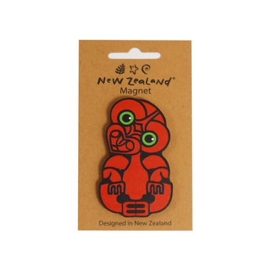 Magnet Wooden NZ Tiki 73mm