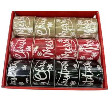 Merry Christmas Ribbon 6.3cm x 3y