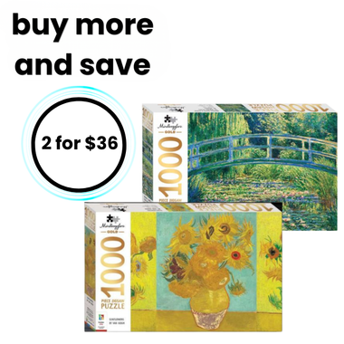 Mindbogglers Gold Jigsaw 1000pc Van Gogh Sunflowers