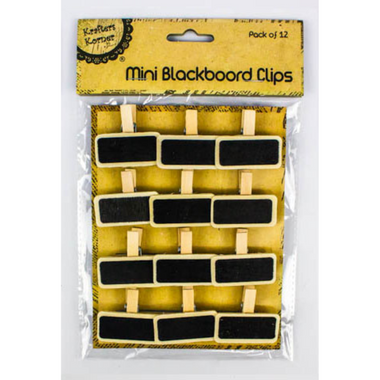 Mini Chalkboard Clips 12pc