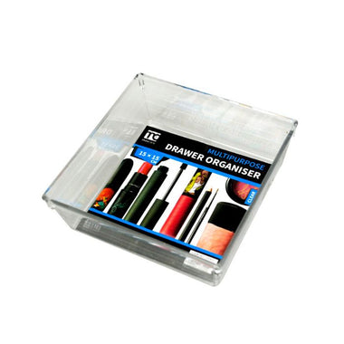 Multi Purpose Clear Drawer Organiser 150x150mm