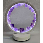 Natural Amethyst Crystal LED USB Table Lamp