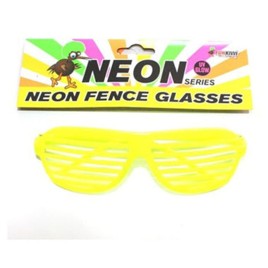 Neon Fence Glasses - Yellow