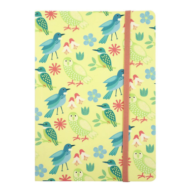 Notebook Yellow with Birds