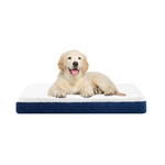 Orthopedic Pet Bed Navy Suede 75X50X8cm