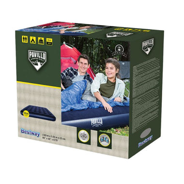 Pavillo 2.03m x 1.52m x 22cm Horizon Queen Airbed - Blue