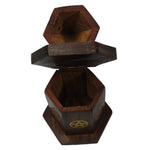 Pentacle Cone Burner with Storage Sheesham