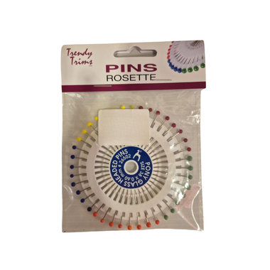 Pins - Rosette Glass Head 40 x 38mm