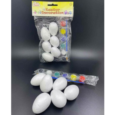 Polystyrene Eggs Painting Kit 6x6cm